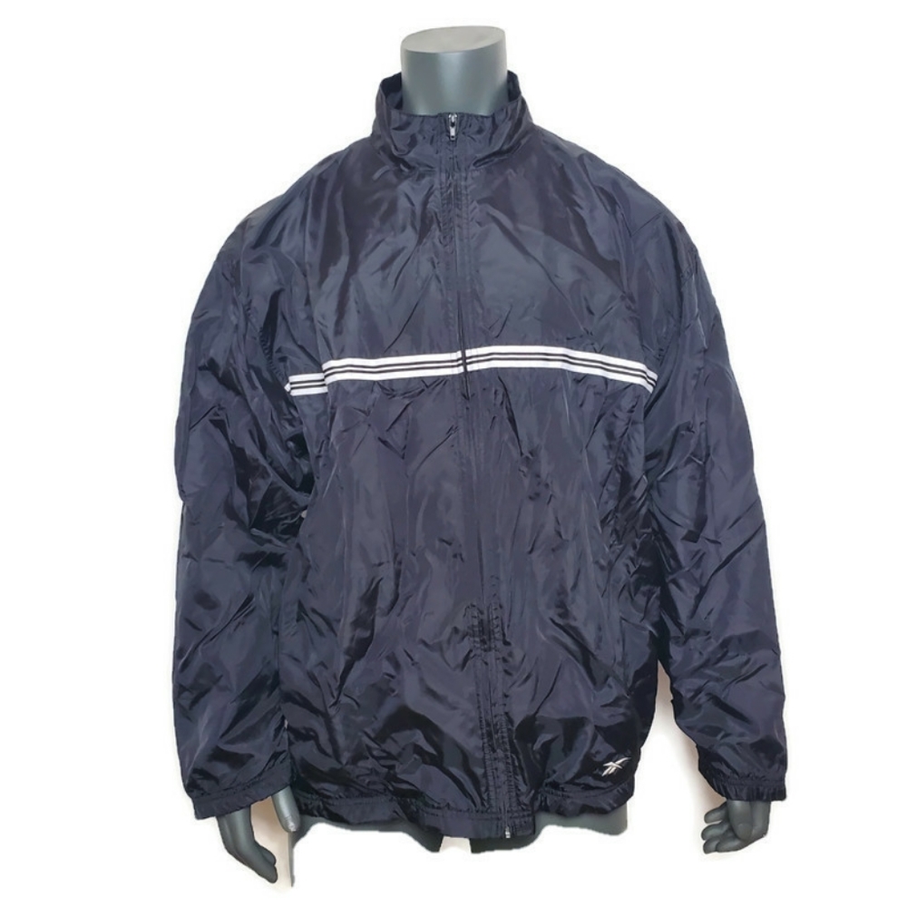 Reebok Men's Black Athletic Windbreaker Size XL